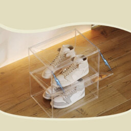 LEDREM Shoe Boxes, Pack Of 6 Stackable Shoe Organisers With Clear Door, Plastic Shoe Storage For Uk Size 11, 28 X 36 X 22 Cm, Transparent - thumbnail 8