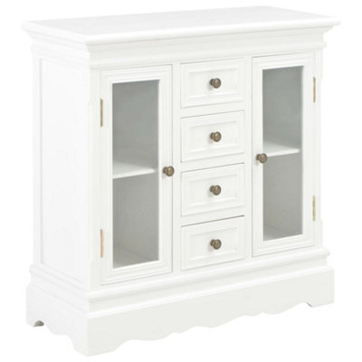 Vidaxl Sideboard White 70X28X70 Cm Solid Pine Wood - image 1