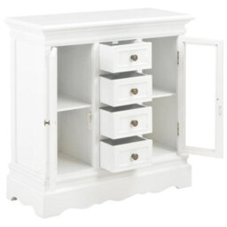Vidaxl Sideboard White 70X28X70 Cm Solid Pine Wood - thumbnail 3