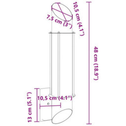 Walplus Outdoor Wall Light Silver Stainless Steel - thumbnail 7