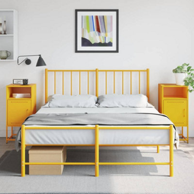 Berkfield Bedside Cabinets 2 Pcs Mustard Yellow 36X39X78 Cm Steel - image 1