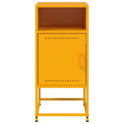 Berkfield Bedside Cabinets 2 Pcs Mustard Yellow 36X39X78 Cm Steel - thumbnail 6