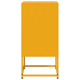 Berkfield Bedside Cabinets 2 Pcs Mustard Yellow 36X39X78 Cm Steel - thumbnail 7