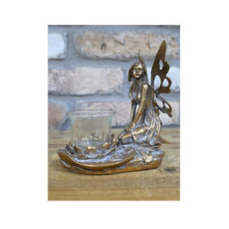 Gifts Direct 2 U Bronze Fairy Tealight Candle Holder - thumbnail 2