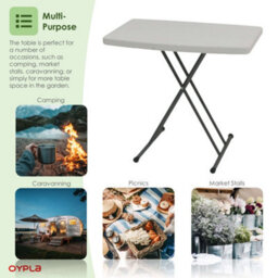 Oypla 2.5Ft 76Cm Folding Heavy Duty Outdoor Trestle Party Garden Table - thumbnail 7