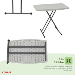 Oypla 2.5Ft 76Cm Folding Heavy Duty Outdoor Trestle Party Garden Table - thumbnail 9