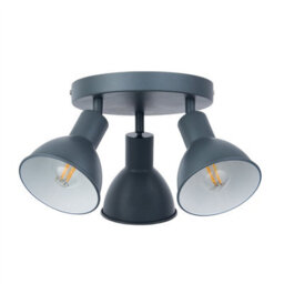 First Choice Lighting Set Of 2 Hawkins - Charcoal 3 Way Adjustable Round Ceiling Spotlights - thumbnail 2