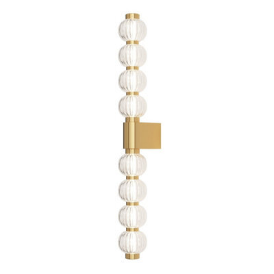 Luminosa Lighting Luminosa Amulet Modern Wall Lamp Gold 3000K 800Lm Glass Shade - image 1