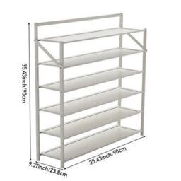 6 Tier Space Saving Shoe Rack Rack Cabinet Organiser For Entrance Hall Shoes - thumbnail 2