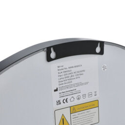 Living And Home Round Metal Led Mirror With Hanging Strap Dia 600mm - thumbnail 3