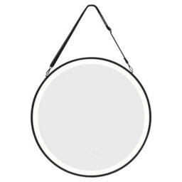 Living And Home Round Metal Led Mirror With Hanging Strap Dia 600mm - thumbnail 2