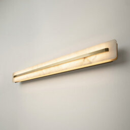 Luminosa Lighting Luminosa Albatre Modern 80Cm Integrated Led Wall Lamp Brass 3000K 300Lm White Shade - thumbnail 2