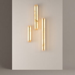 Luminosa Lighting Luminosa Albatre Modern 80Cm Integrated Led Wall Lamp Brass 3000K 300Lm White Shade - thumbnail 3