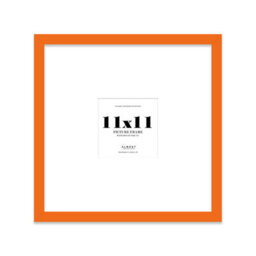 "11X11"" Orange Picture Frame - 11X11"" Square Frame With 7X7"" Mount For 11X11""/7X7"" Pictures Moderrn Style Thin Edge, 1 Pack" - thumbnail 1