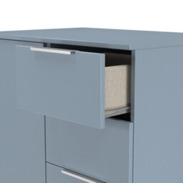 Dover 1 Door 5 Drawer Childrens Wardrobe (Ready Assembled) In Denim Blue - thumbnail 7