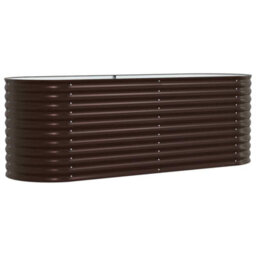Berkfield Modern Garden Raised Bed Brown 240 X 80 X 81 Cm Steel