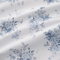 Catherine Lansfield Lucie Floral Frill Reversible Duvet Cover Set With Pillowcase White Blue - thumbnail 5