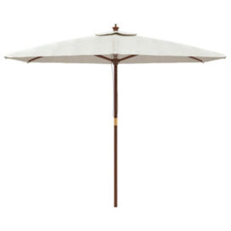 Walplus Garden Parasol With Wooden Pole Sand 299X240 Cm - thumbnail 3