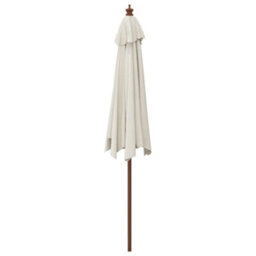 Walplus Garden Parasol With Wooden Pole Sand 299X240 Cm - thumbnail 5