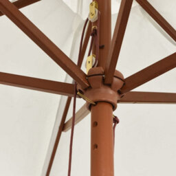 Walplus Garden Parasol With Wooden Pole Sand 299X240 Cm - thumbnail 6