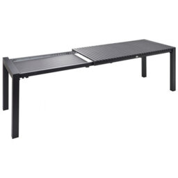 Beliani Extending Garden Dining Table Ardesio 160/220 Cm 90 Cm Metal Dark Grey - thumbnail 4