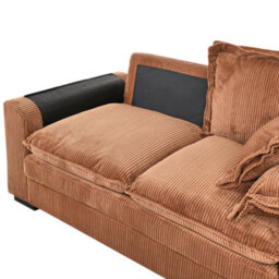 Beliani Sofa 2 Seater Tirro Corduroy Brown - thumbnail 9