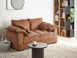 Beliani Sofa 2 Seater Tirro Corduroy Brown - thumbnail 2