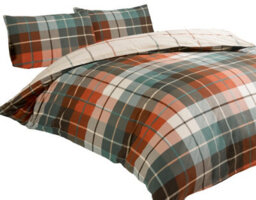 Rapport Flanelette Brushed Cotton Tartan Duvet Cover Set - thumbnail 2