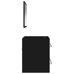 Berkfield Bathroom Cabinet With Mirror Black Engineered Wood - thumbnail 6