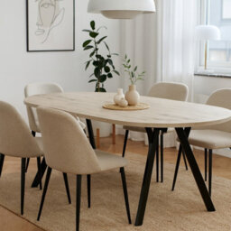 Leon Transformable Round Dining Table 90/180 Cm Artisan Finish  Modern Space Saver Fast Delivery - thumbnail 1