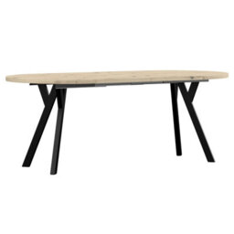 Leon Transformable Round Dining Table 90/180 Cm Artisan Finish  Modern Space Saver Fast Delivery - thumbnail 2