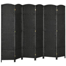 6Ft 3-Panels Room Divider Wall Privacy Screen Protector Foldable Freestanding