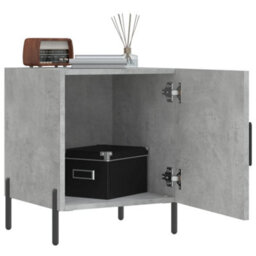 Berkfield Bedside Cabinet Concrete Grey 40X40X50 Cm Engineered Wood - thumbnail 3