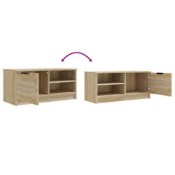 Berkfield Tv Cabinet Sonoma Oak 80X35X36.5 Cm Engineered Wood - thumbnail 8