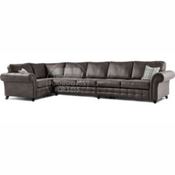 Furnishings For Less UK Oakland Charcoal Chesterfield 6 Seater L Shape Large Corner Sofa - thumbnail 1