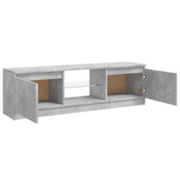 Walplus Tv Cabinet With Led Lights Concrete Grey 120X30X35.5 Cm - thumbnail 8