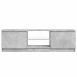 Walplus Tv Cabinet With Led Lights Concrete Grey 120X30X35.5 Cm - thumbnail 9