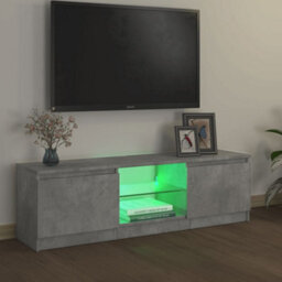Walplus Tv Cabinet With Led Lights Concrete Grey 120X30X35.5 Cm - thumbnail 4