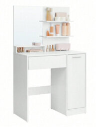 Vasagle Dressing Table, Makeup Table, Vanity Table With Mirror, 1 Drawer, 2 Shelves, Storage Cabinet - thumbnail 9