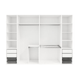 GoodHome Atomia White Chipboard Wardrobe, Clothing & Shoes Organiser (H)2250mm (W)3000mm (D)580mm - thumbnail 1