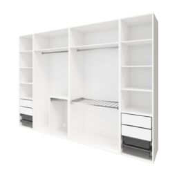 GoodHome Atomia White Chipboard Wardrobe, Clothing & Shoes Organiser (H)2250mm (W)3000mm (D)580mm - thumbnail 2