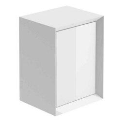 Plum&clay Luna White Wall Hung Square Bathroom Cabinet (W)300mm (H)400mm - thumbnail 1