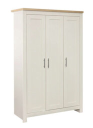 Birlea Highgate 3 Door Wardrobe Cream & Oak - thumbnail 3