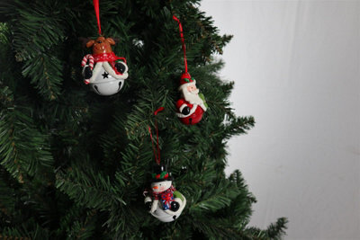 Shatchi Christmas Tree Hanging Decorations With Cup Cake Candy Santa Snowman Teddy Tree Ornaments 3Pc - image 1