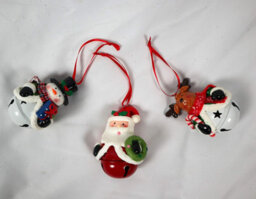 Shatchi Christmas Tree Hanging Decorations With Cup Cake Candy Santa Snowman Teddy Tree Ornaments 3Pc - thumbnail 8