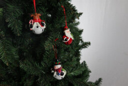 Shatchi Christmas Tree Hanging Decorations With Cup Cake Candy Santa Snowman Teddy Tree Ornaments 3Pc - thumbnail 1