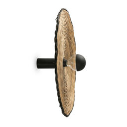 Luminosa Lighting Luminosa Costas 600 H140 Black, Rattan Wall / Ceiling Lamp