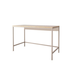 120Cm Wide Home Office Desk Wooden Study Table With Metal Legs Computer Writing Desk For Remote Working (Light Grey, Viya) - thumbnail 4
