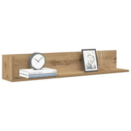 Berkfield Wall Shelves 2 Pcs Artisan Oak 100X16.5X16.5 Cm Engineered Wood - thumbnail 1