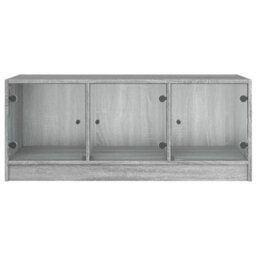 Berkfield Coffee Table With Glass Doors Grey Sonoma 102X50X42 Cm - thumbnail 6